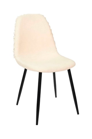 4 cadeiras Mora Mirage - 
Creme e preto