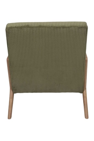 Cadeirão em hévea Scott - Verde - Toque veludo