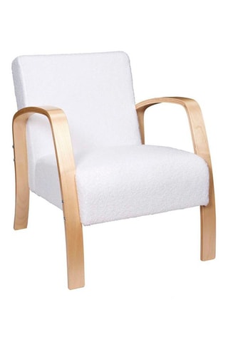 Cadeirão Hella Hygge - Natural e branco - Revestimento bouclette