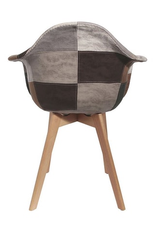 2 cadeirões Scandinave Patchwork Cinzento e cru