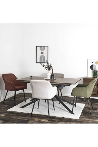 2 cadeirões Scott - Verde - Toque efeito bombazina