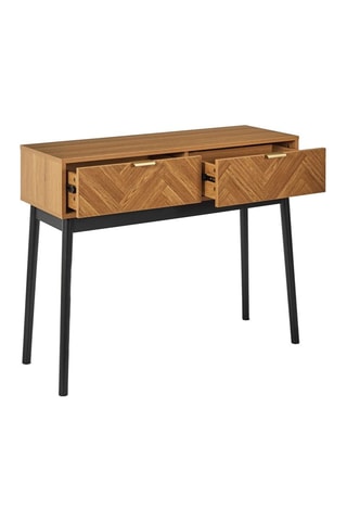 Consola 2 gavetas em madeira e pinho Felix - 100 x 80 x 35 cm