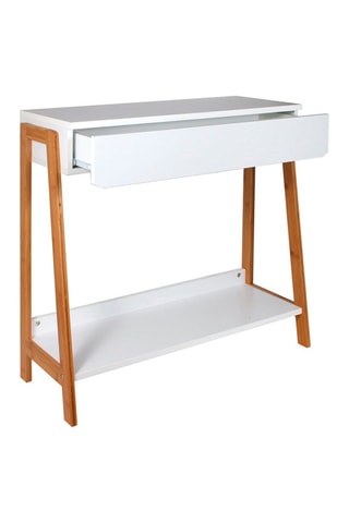 Consola 1 gaveta em bambu - 83,8 x 34 x 77 cm