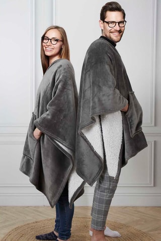 Poncho manta - Cinzento