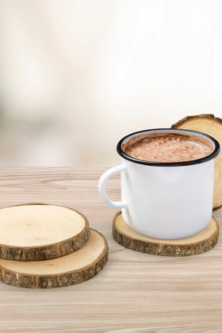 Base para copo em madeira 5,70 x 12,20 cm