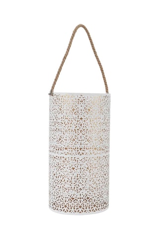 2 lanternas 
39 e 42 cm - Branco e dourado