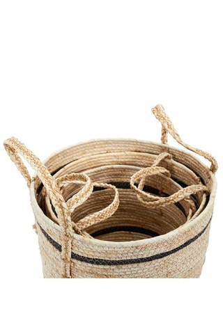 3 cestos Natural e preto