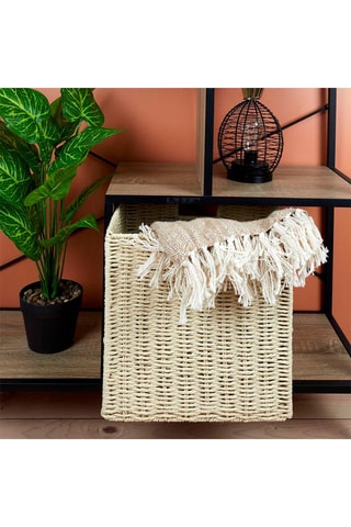 Cubo de arrumação dobrável 30 x 30 cm - Bege