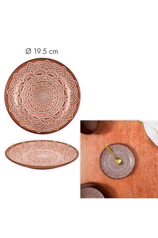 6 pratos rasos de grés Mirage - 19,5 cm