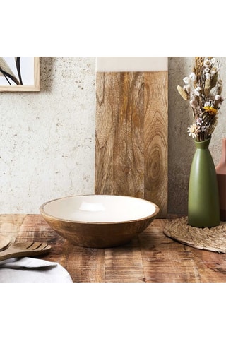 Saladeira em madeira de mangueira - 28 cm