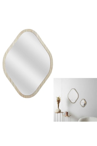 Espelho - 44 x 60 x 1 cm - Toupeira claro