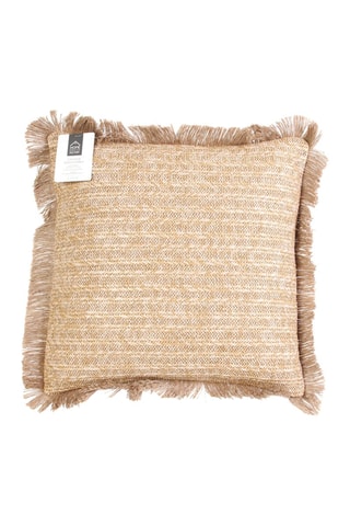 Almofada Branco e castanho - 40 x 40 cm