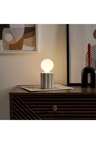 Candeeiro de mesa LED em cerâmica – Toupeira e branco