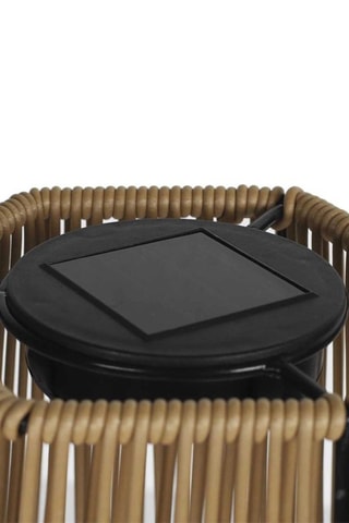 Candeeiro de mesa exterior solar LED - Bege