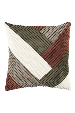 Almofada Patchwork Scott - Castanho - 40 x 40 x 5 cm