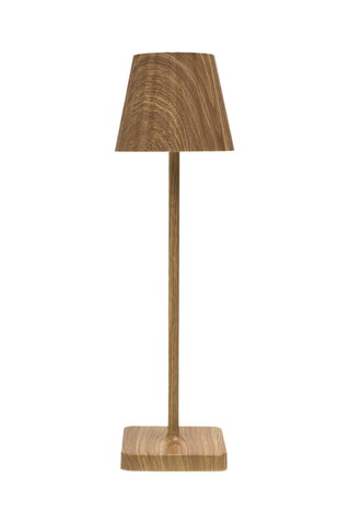 Candeeiro de mesa LED - Imitação de madeira