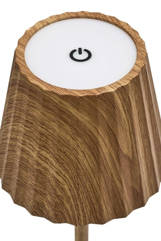 Candeeiro de mesa LED - Imitação de madeira