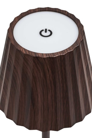 Candeeiro de mesa LED - Imitação de madeira