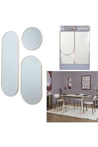 3 espelhos Veda - Bege