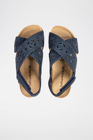 Sandales en nubuck Rosso Bleu marine