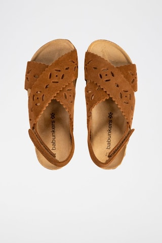 Sandales en nubuck Rosso Camel