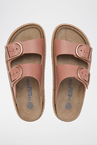 Mules en cuir - Rose