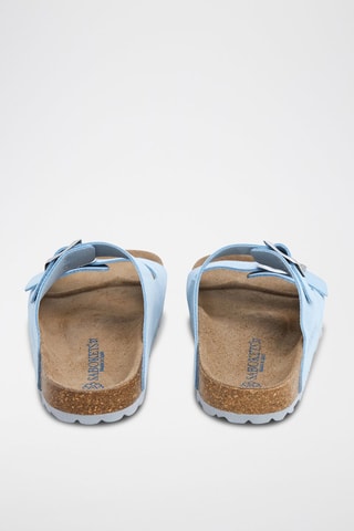 Mules en nubuck - Bleu