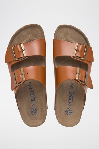 Mules en cuir - Marron