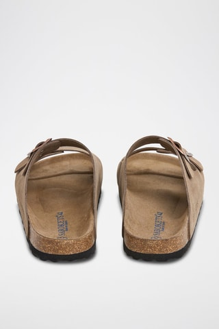 Mules en nubuck - Marron