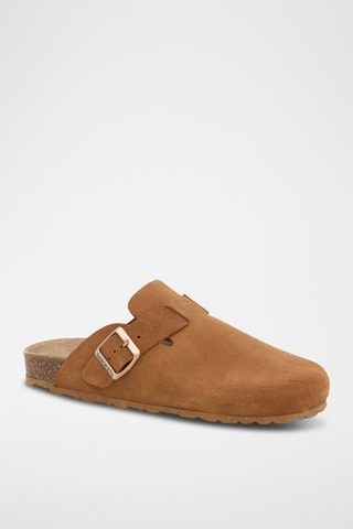 Sabot in pelle scamosciata - Marrone