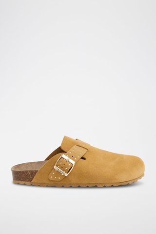 Sabot in pelle scamosciata - Marrone