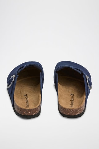 Sabot in pelle scamosciata - Navy