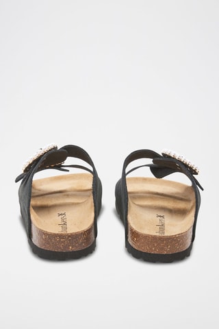 Mules en cuir - 
Noir