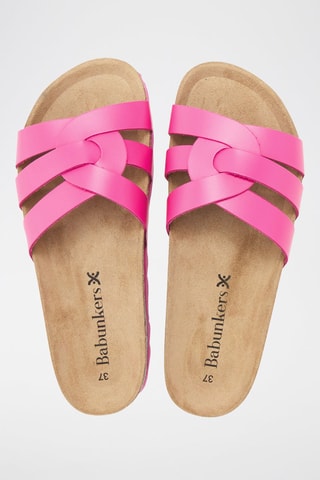 Mules en cuir - 
Rose