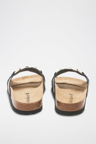 Mules en cuir - 
Noir