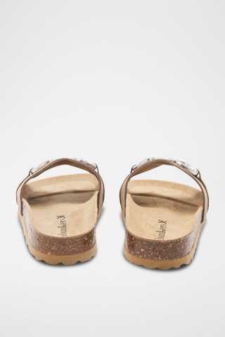 Mules en cuir - 
Marron