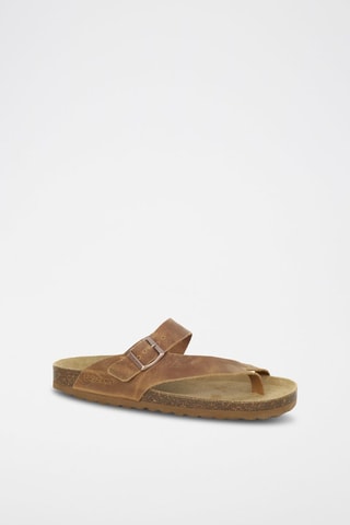 Mules en cuir 
Marron