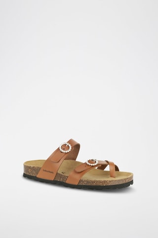 Mules en cuir 
Marron