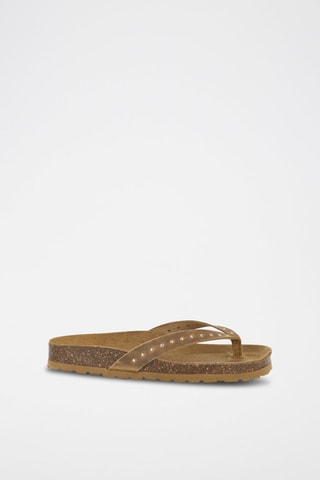 Mules en cuir 
Marron