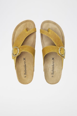 Mules en cuir 
Marron