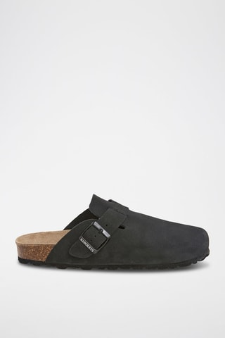 Sabot in pelle scamosciata - Nero