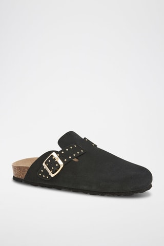 Sabot in pelle scamosciata - Nero