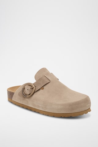 Sabot in pelle scamosciata - Marrone chiaro