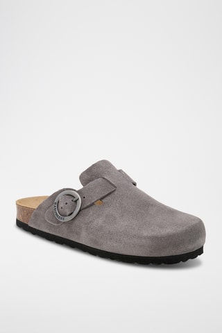 Sabot in pelle scamosciata - Grigio