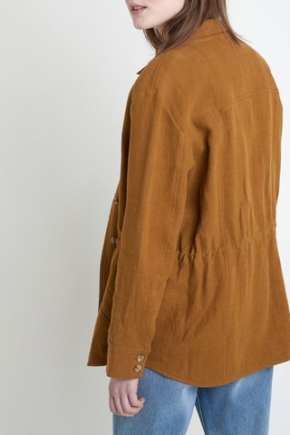Chaqueta de lino Camel