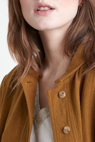 Chaqueta de lino Camel