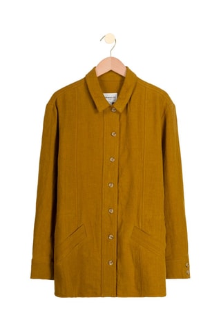 Chaqueta de lino Camel