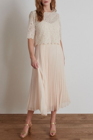 Vestido plisado Grenade - Beige