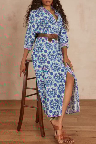 Vestido camisero - Azul rey