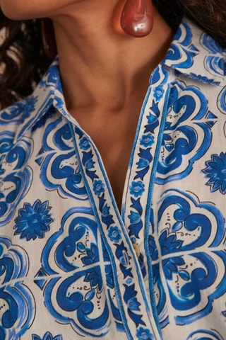 Vestido camisero - Azul rey